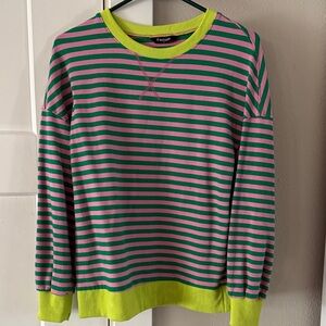 Striped Green and Pink Sweatshirt